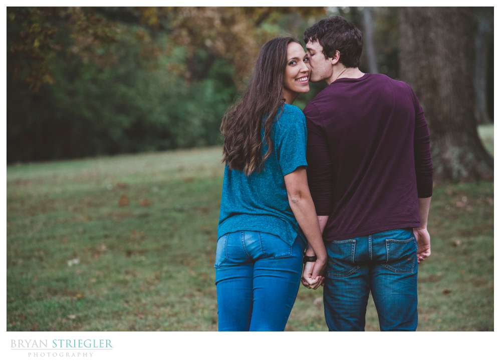 laughing engagement photo